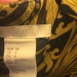 H&M dress- only worn once, golden yellow color.